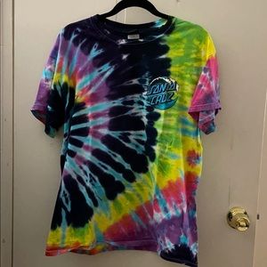 Mens tie dye Santa Cruz shirt